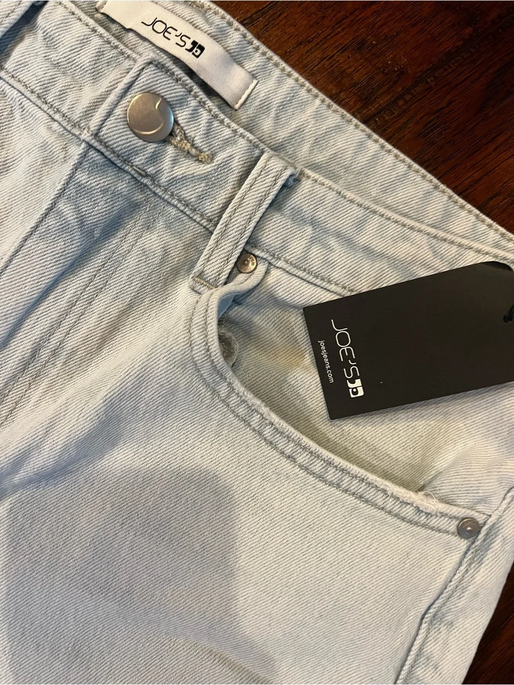 NWT Joe’s Jeans High Rise Straight Ankle Jeans Size 31 Light Wash Raw Hem